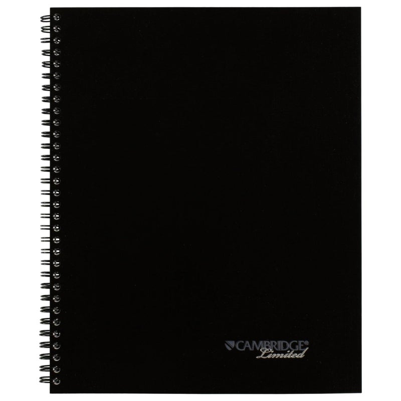 Cambridge Limited Business Notebook with QuickNotes, Legal Ruled Paper, 8" x 11", 80 Sheets, Flexible Soft Touch Cover, Wirebound, Gray (06066) - Image 1